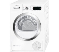 BOSCH Serie 8 WTWH7560GB Heat Pump Smart Tumble Dryer - White
